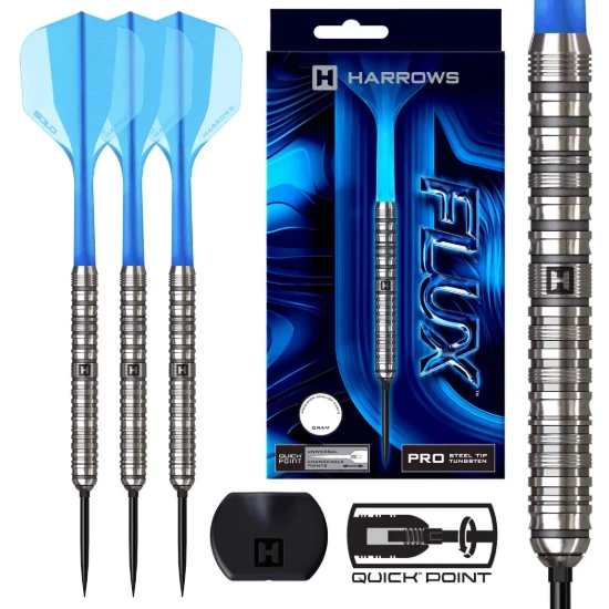 Afbeeldingen van Harrows Flux Pro Tungsten QP Steeltip Dartpijlen