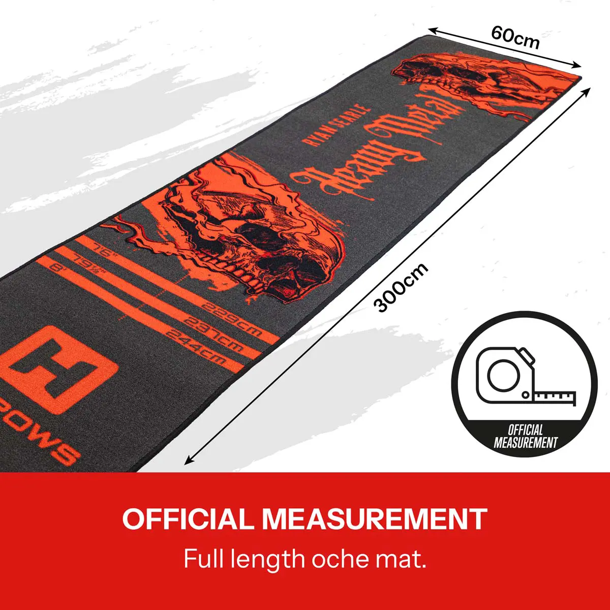Picture of Harrows Ryan Searle Heavy Metal Dart Mat 300 x 60 cm