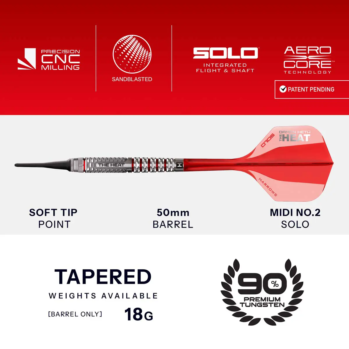 Bild von Harrows Damon Heta Geo 90% Softdarts | Dartpfeile