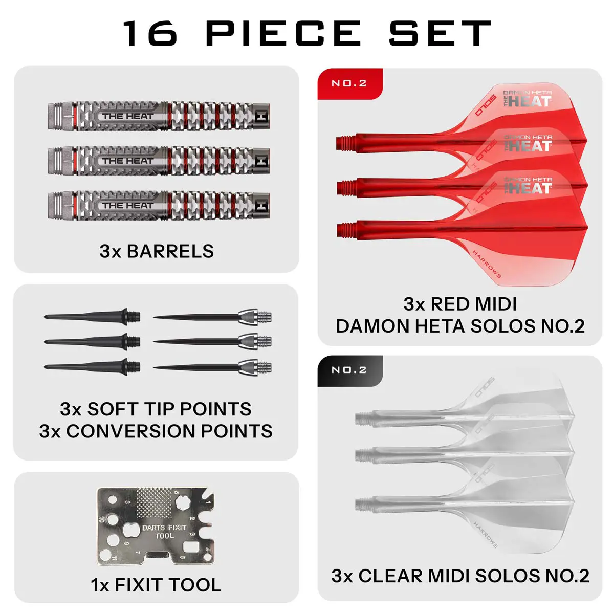 Bild von Harrows Damon Heta Geo 90% Softdarts | Dartpfeile
