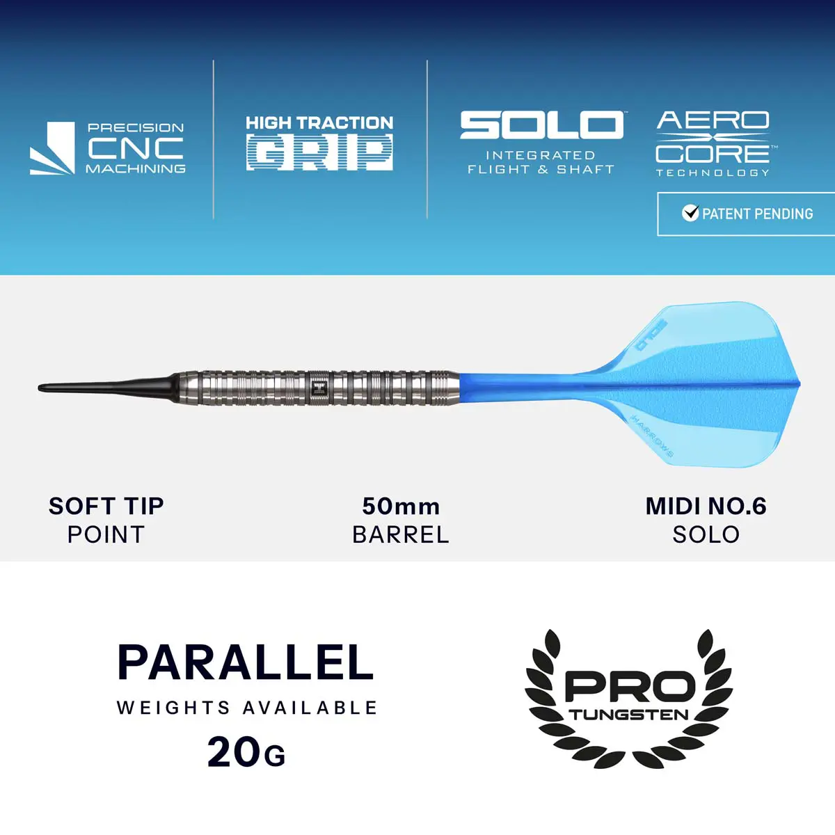 Bild von Harrows Flux Pro Tungsten Softdarts | Dartpfeile